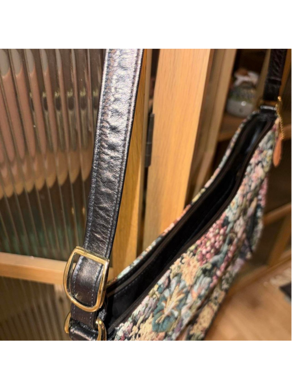 #vintage #Floral tapestry #SAS bag with adjustable strap - Picture 2 of 6